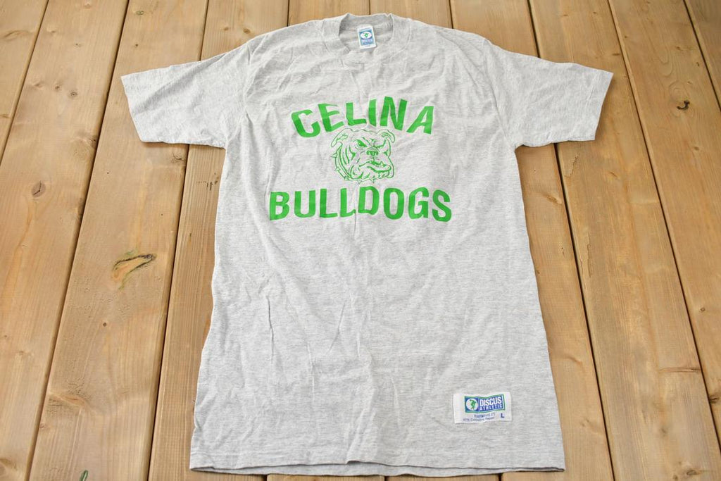 Vintage 1985 Celina Bulldogs "Greg's Mom" Single Stitch Graphic T Shirt Made In USA