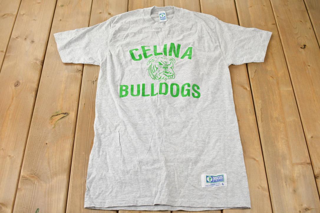 Vintage 1985 Celina Bulldogs "Greg's Mom" Single Stitch Graphic T Shirt Made In USA