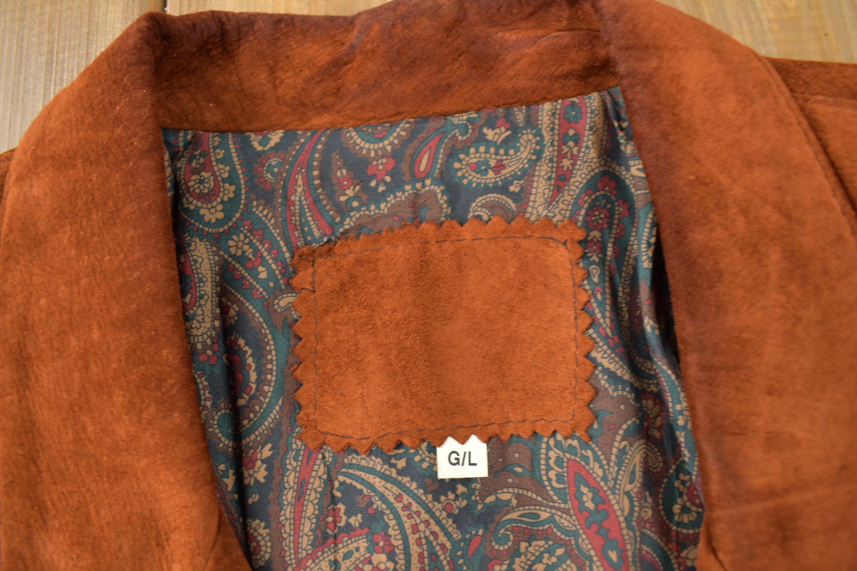 Vintage 1990s Genuine Leather Suede Fringe Jacket