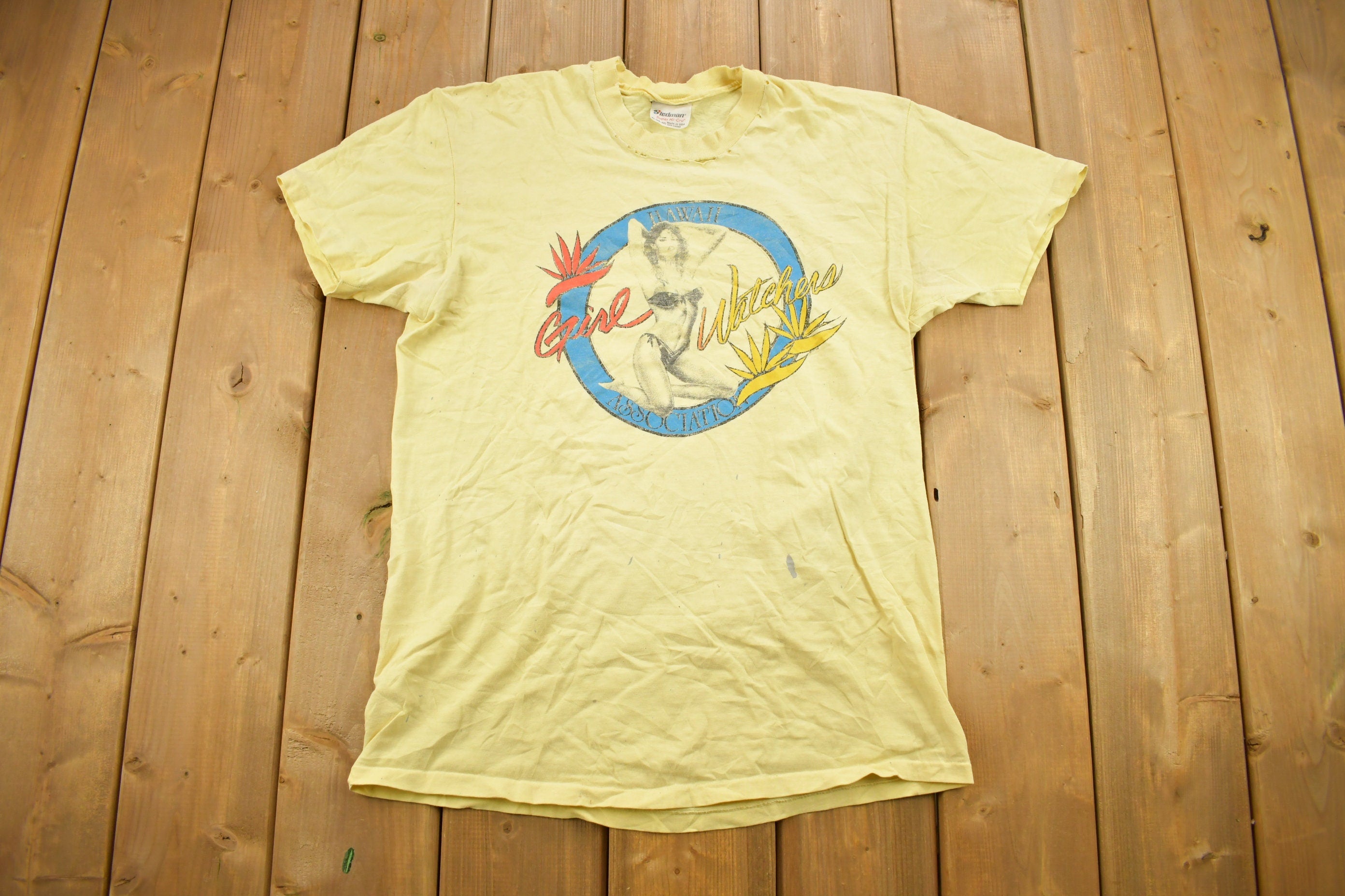 Vintage 1980s Girl Watchers Hawaii Association Souvenir T Shirt