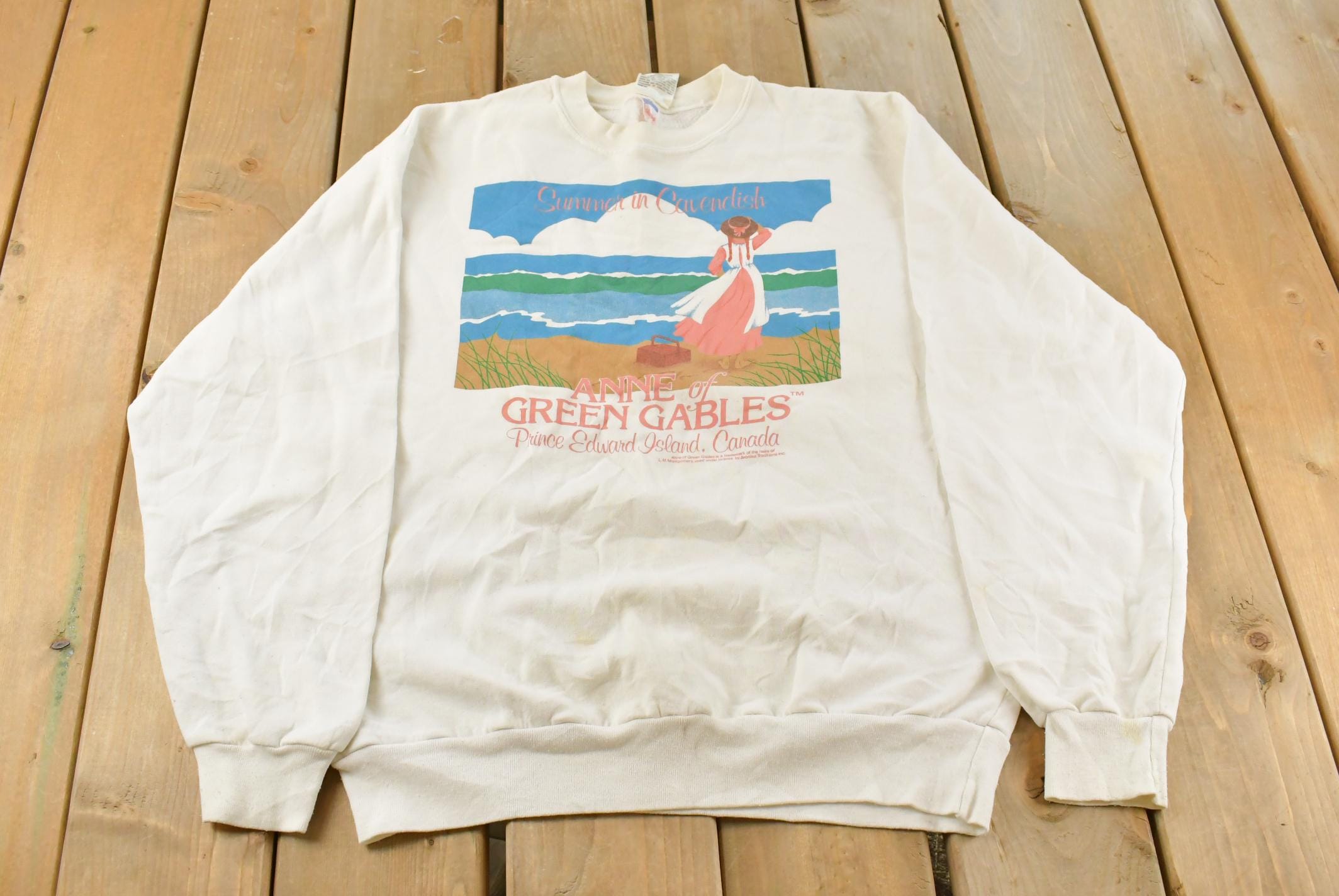 Vintage 1990s Anne of Green Gables Crewneck Sweatshirt Men's Large