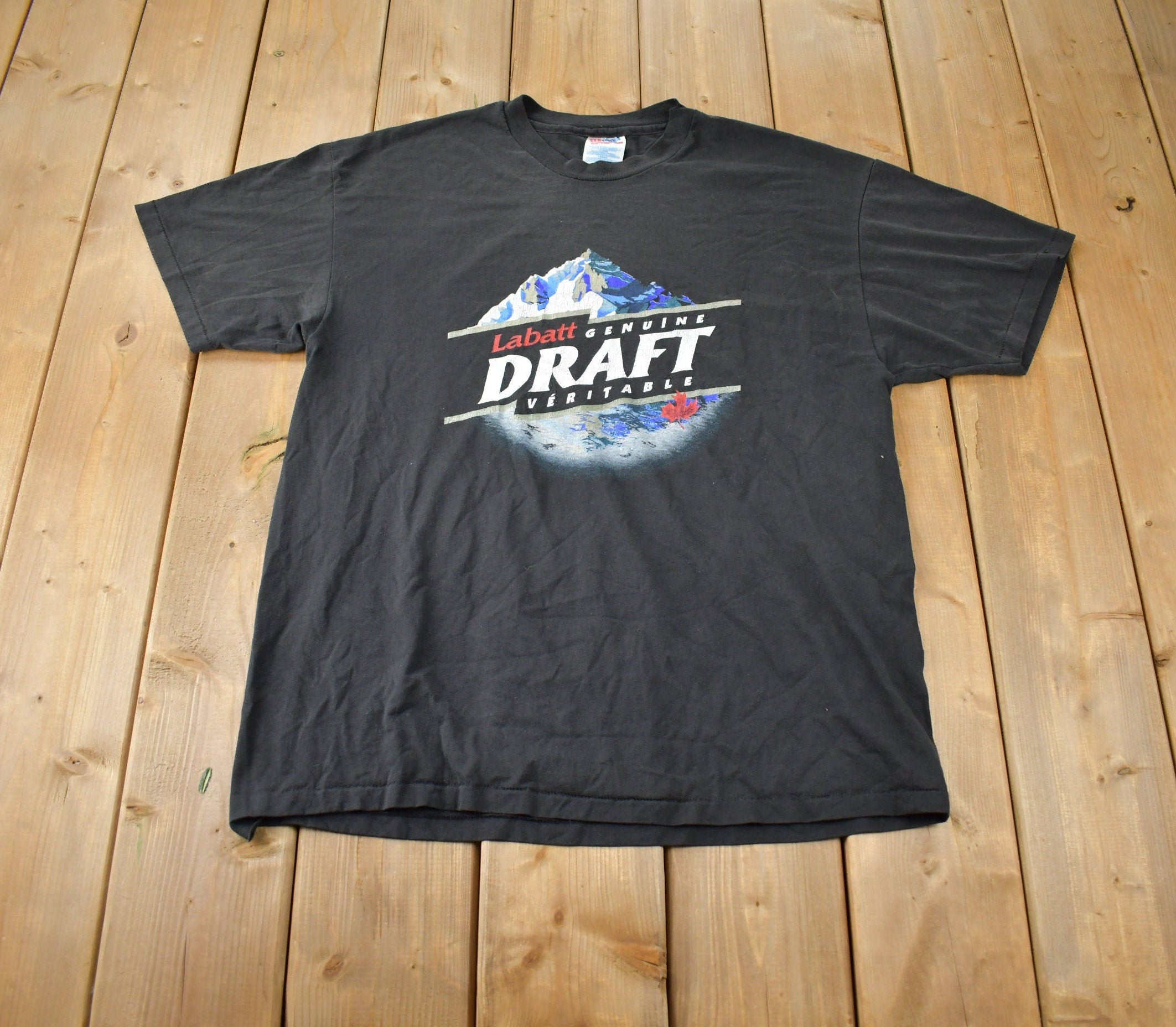 Vintage 1990s Labatt Genuine Draft Single Stitch Graphic T Shirt Made In USA