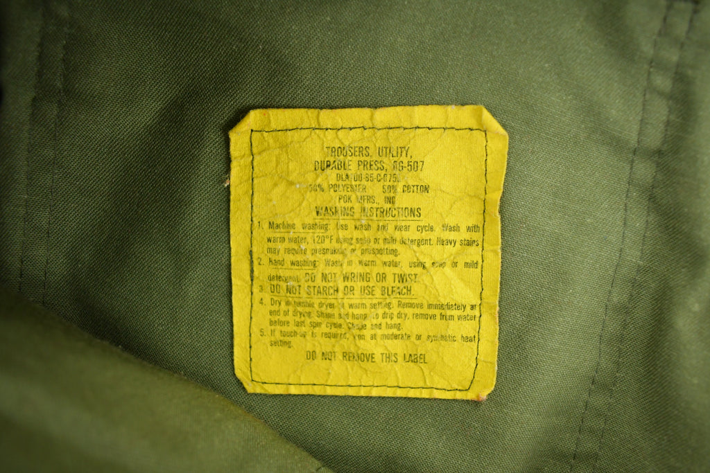 Vintage 1985 Military OG 507 Army Pants Size 32 x 28