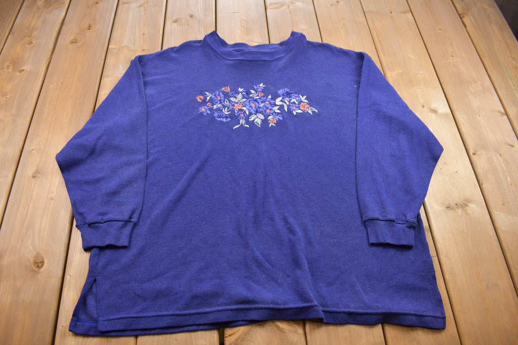 Vintage 1990s Floral Crewneck Sweatshirt