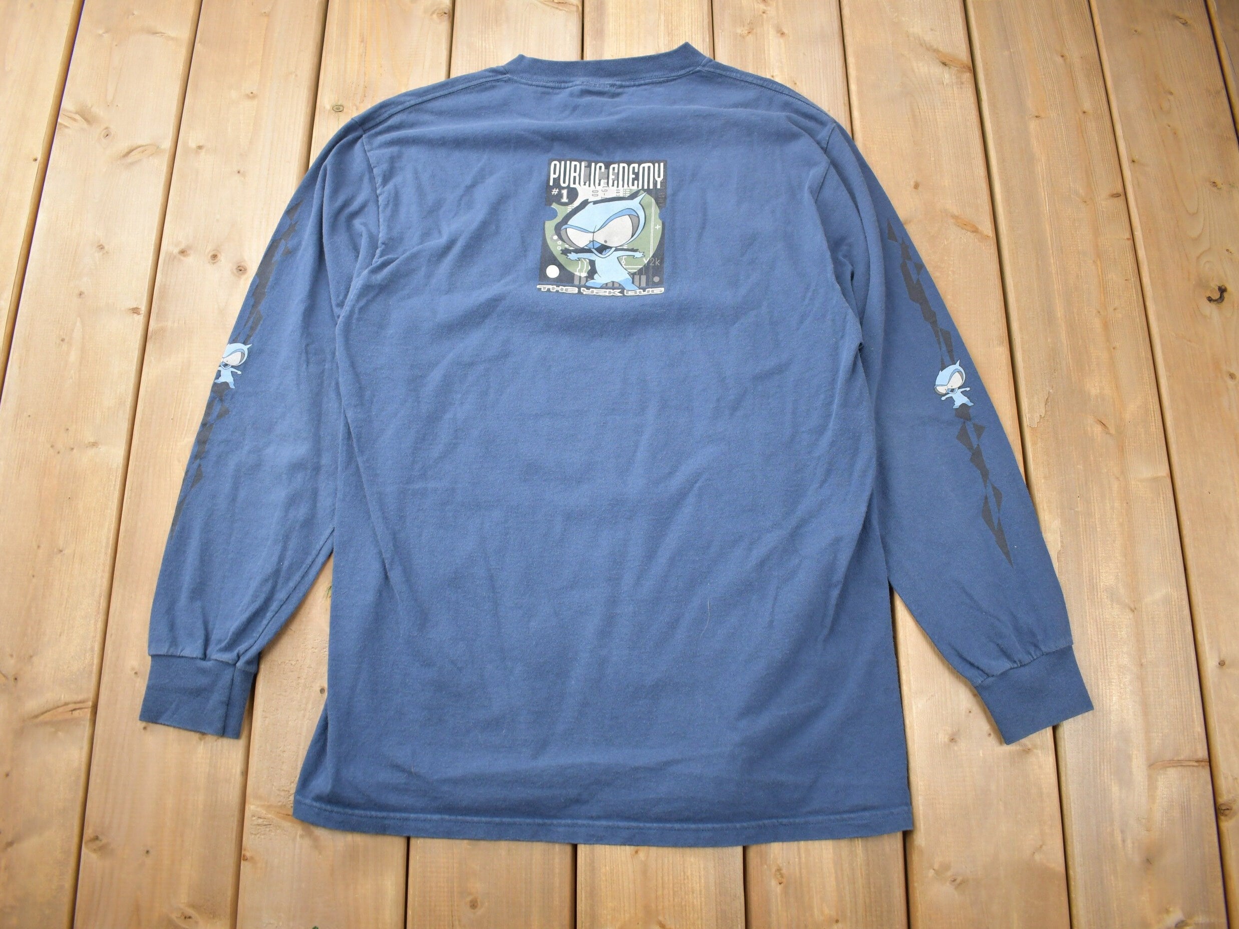 Vintage 1990s The Y2K Bug Graphic long Sleeve T Shirt