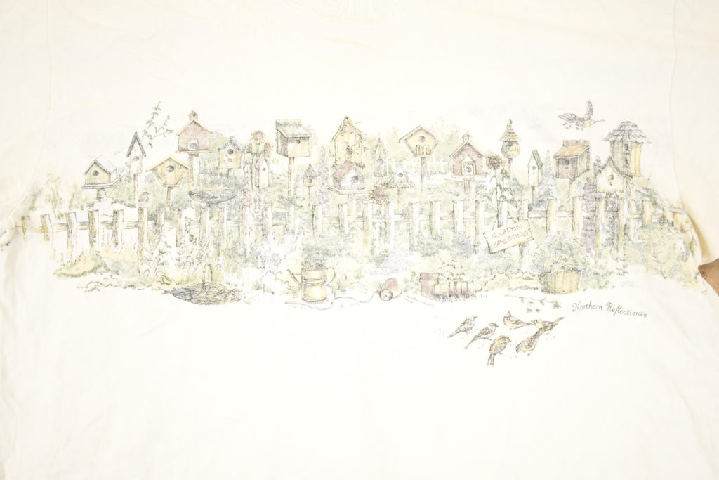 Vintage 1990s Northern Reflections Birdhouses FAB Outdoorsman T-Shirt Women's M