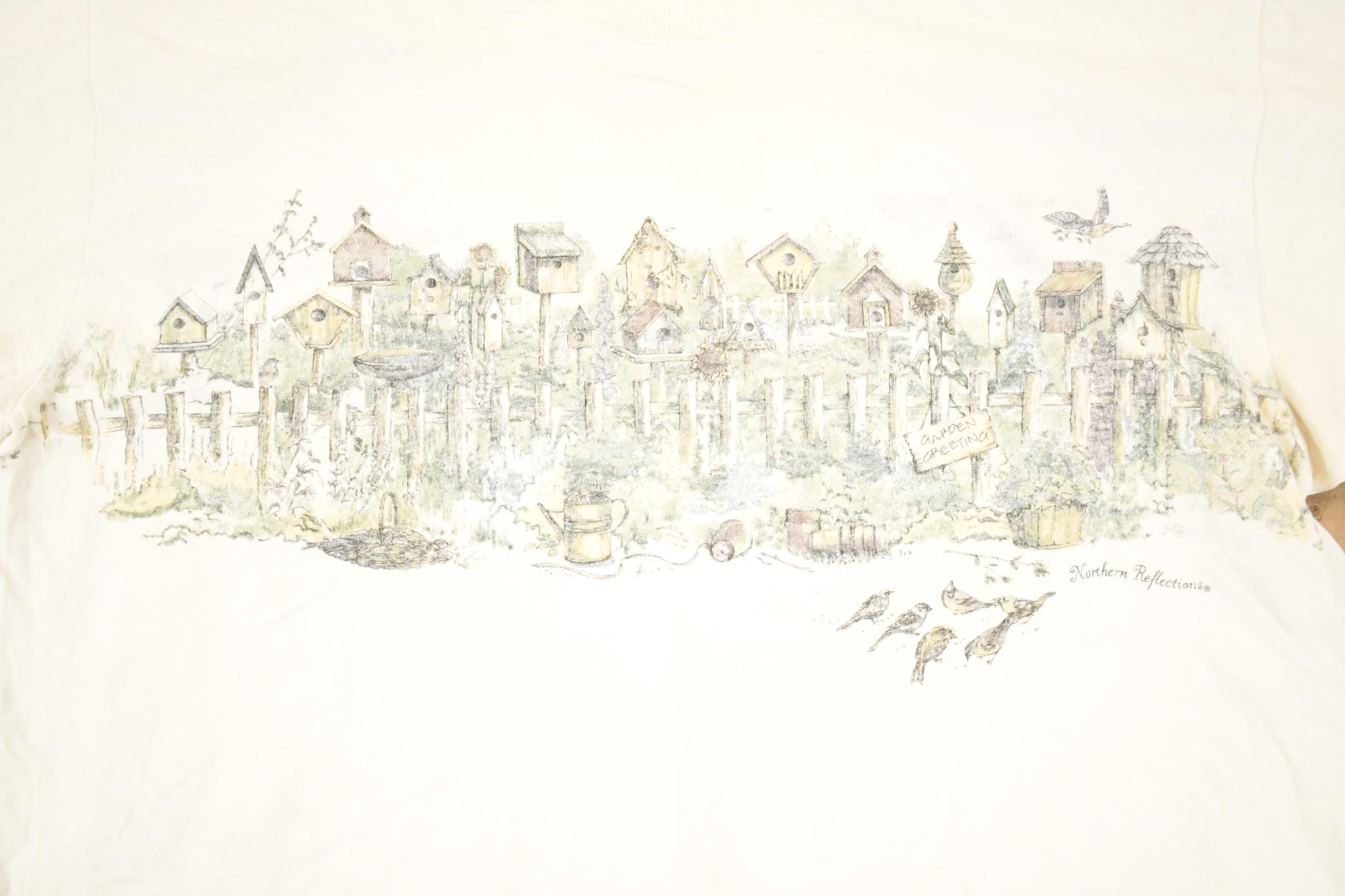 Vintage 1990s Northern Reflections Birdhouses FAB Outdoorsman T-Shirt Women's M