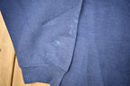 Vintage 1990s Russell Athletics Navy Blue Blank Crewneck Sweatshirt