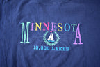 Vintage 1990s Minnesota Travel Embroidered T Shirt Size L