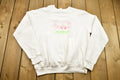 Vintage 1980s Crewneck Skating Bunny Rabbit Embroidered Raglan Crewneck