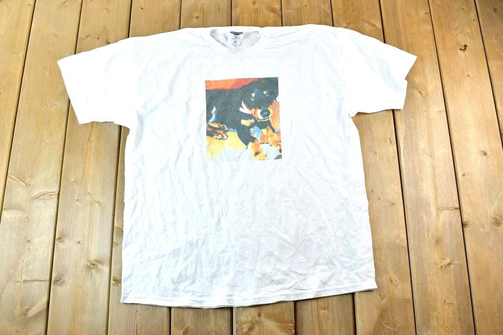 Vintage 1990s Rottweiler Puppy Graphic T-Shirt