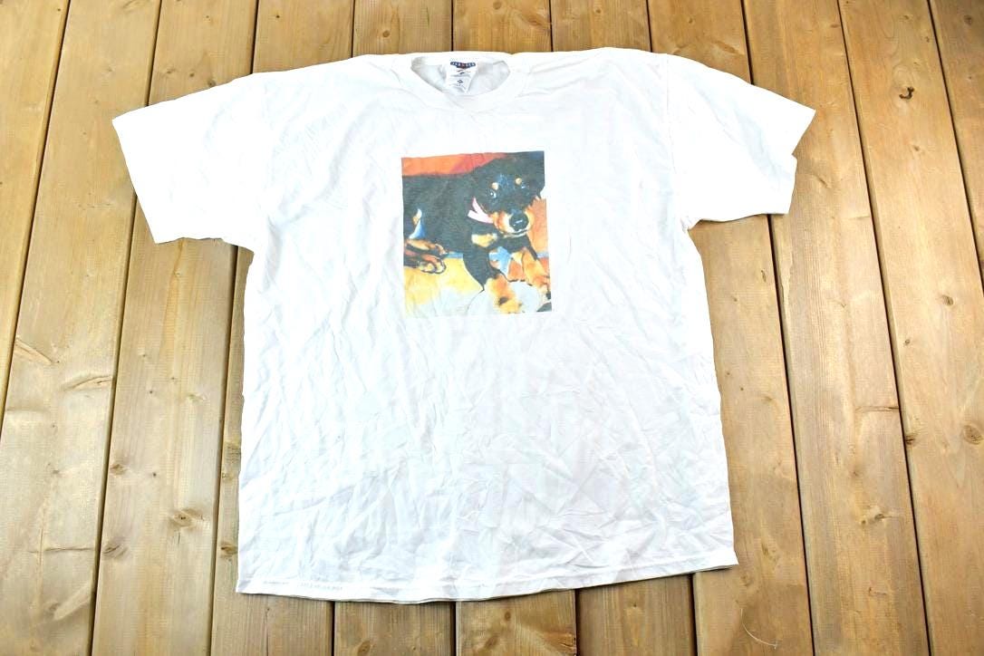 Vintage 1990s Rottweiler Puppy Graphic T-Shirt