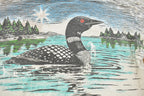 Vintage 1990s Loon All Over Print Nature Distressed T-Shirt Men's XL / Single Stitch Wilderness / Nature Tee / Outdoors / Made in USA