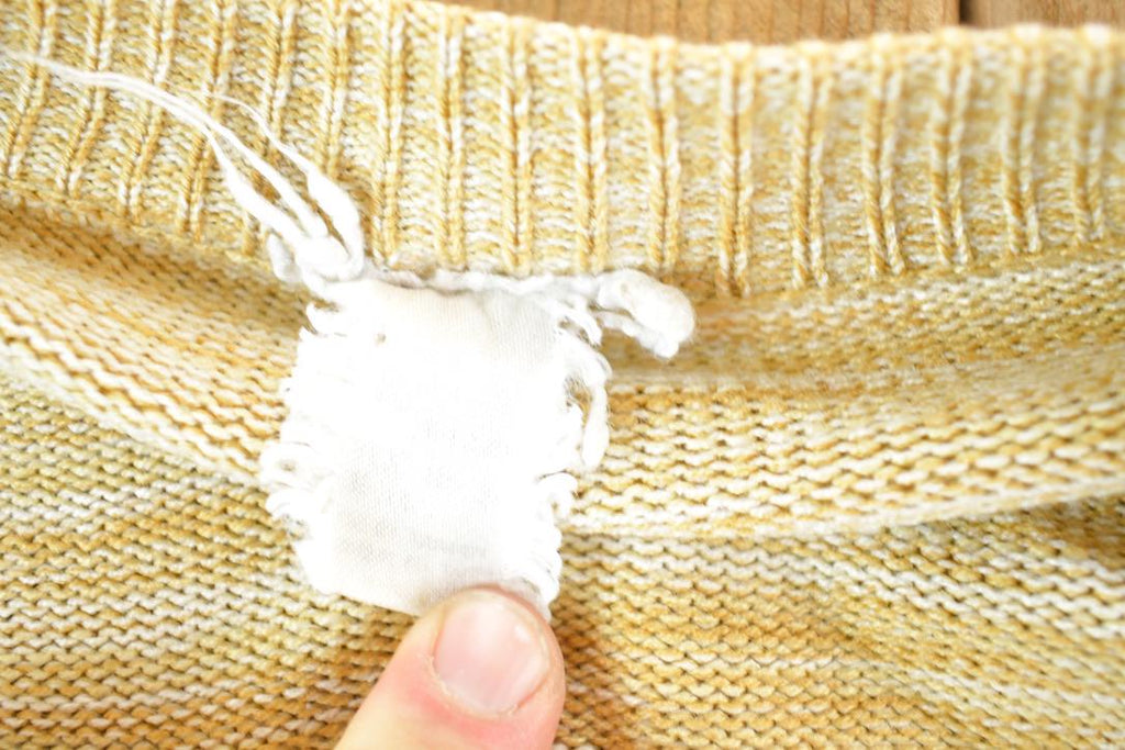 Vintage 1960s Knit Abstract Pattern Crewneck Sweater Womens S