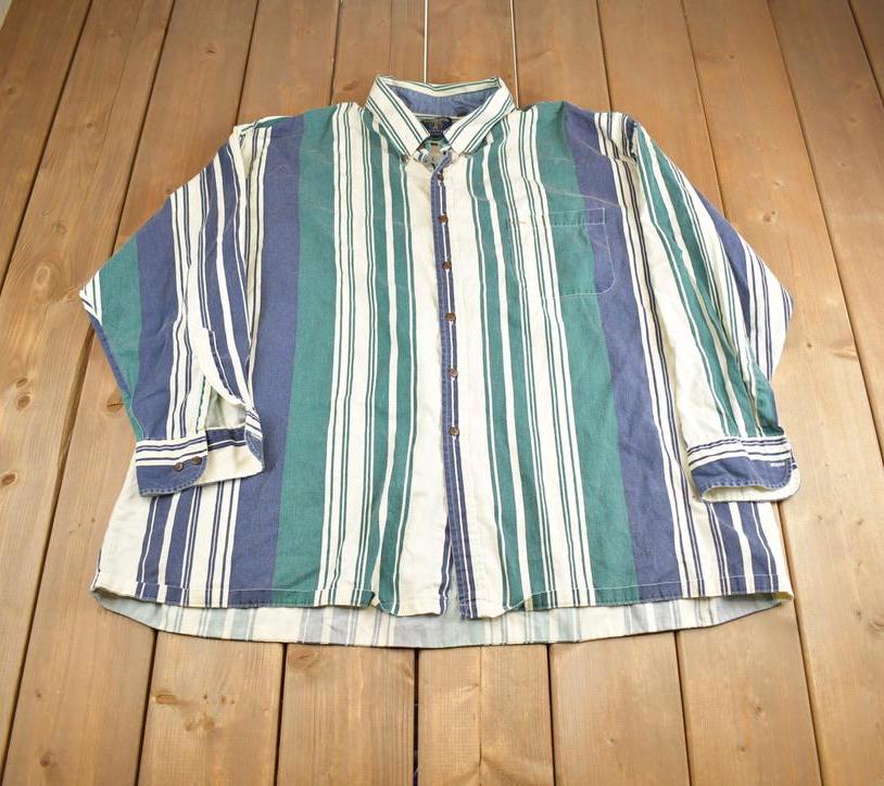 Vintage 1990s Salmon River Traders Big Man Blank Button Up Shirt