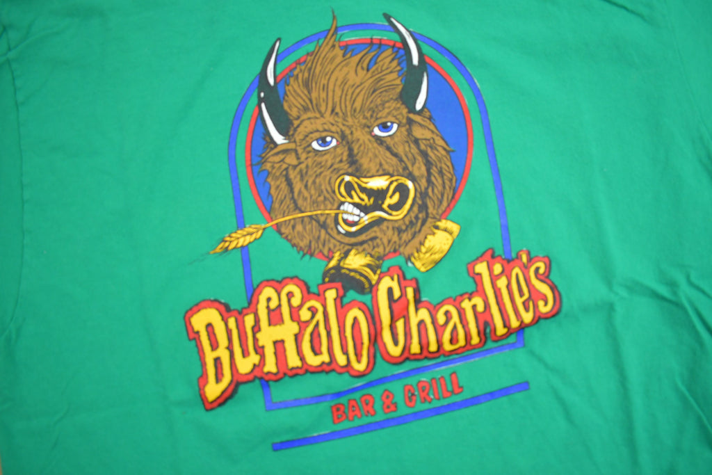 Vintage 1990s Buffalo Charlies Bar & Grill Graphic T Shirt / Vintage T Shirt / Streetwear / Graphic Tee / Single Stitch / Made In USA