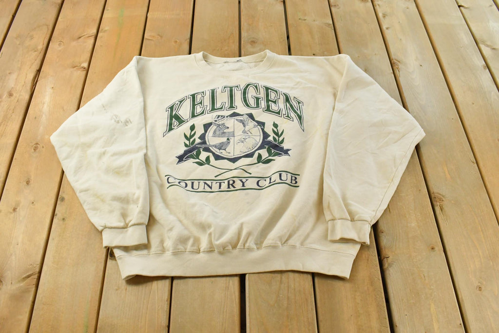 Vintage 1990s Keltgen Country Club Souvenir Crewneck Sweatshirt Men's L / 90s Crewneck Travel Sweater / Made In USA / Golf / Streetwear