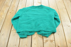 Vintage 1980s Worthington Knit Mohair Cardigan Sweater Womens M /