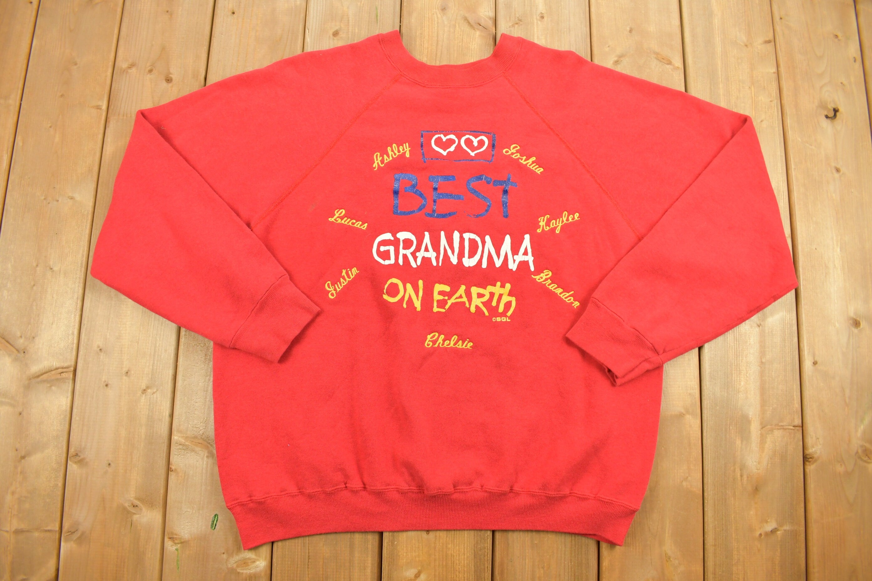 Vintage 1990's Best Grandma On Earth Family Crewneck