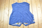 Vintage 1990s Venezia Jeans Floral Design Quarter Button Knit Cardigan Sweater Vest