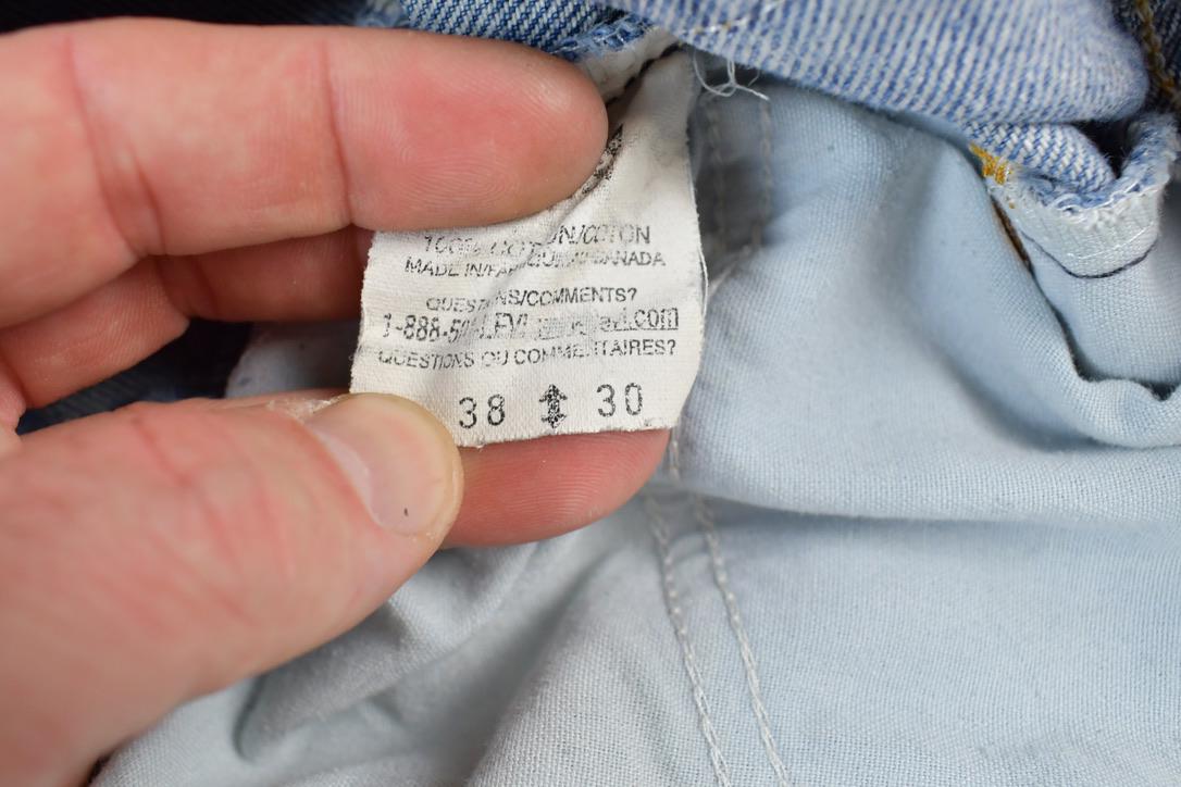 Vintage 1990s Levi Strauss Orange Tab Baggy Denim Jeans Size 38 x 30