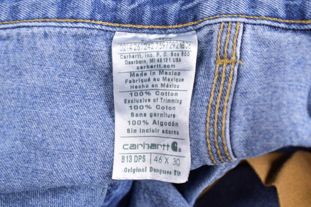 Vintage 1990s Carhartt Denim Work Pants Size 44 x 29