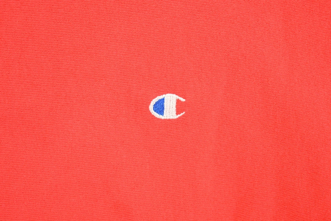 Vintage 1990s Blank Red Champion Reverse Weave Crewneck