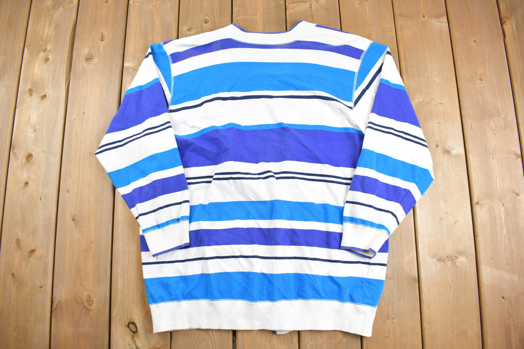 Vintage 1990s Liz Claiborne Striped Cardigan Sweater