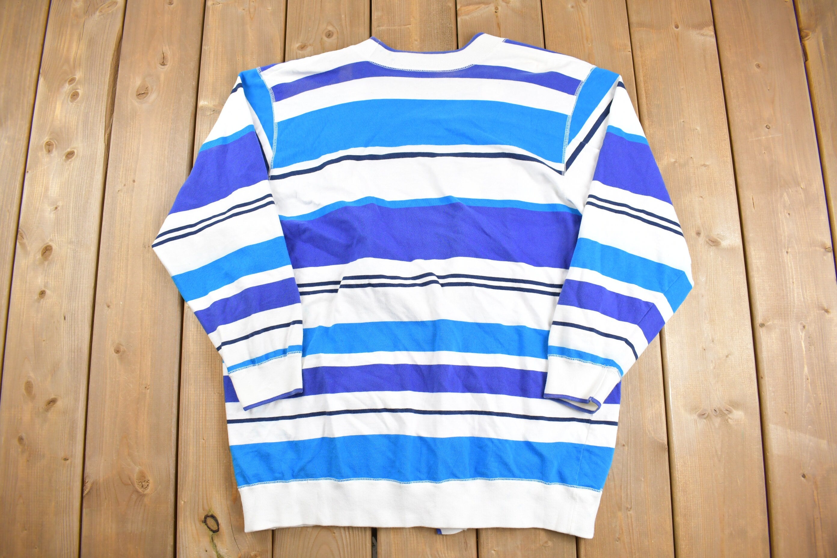 Vintage 1990s Liz Claiborne Striped Cardigan Sweater