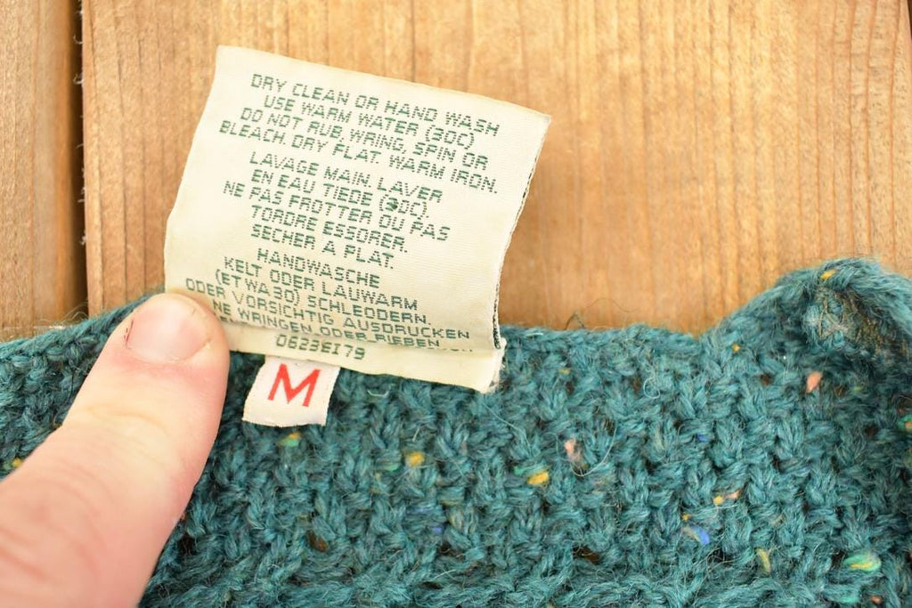 Vintage 1990s Carraig Donn Wool Cable Knit Cardigan Sweater Women's M