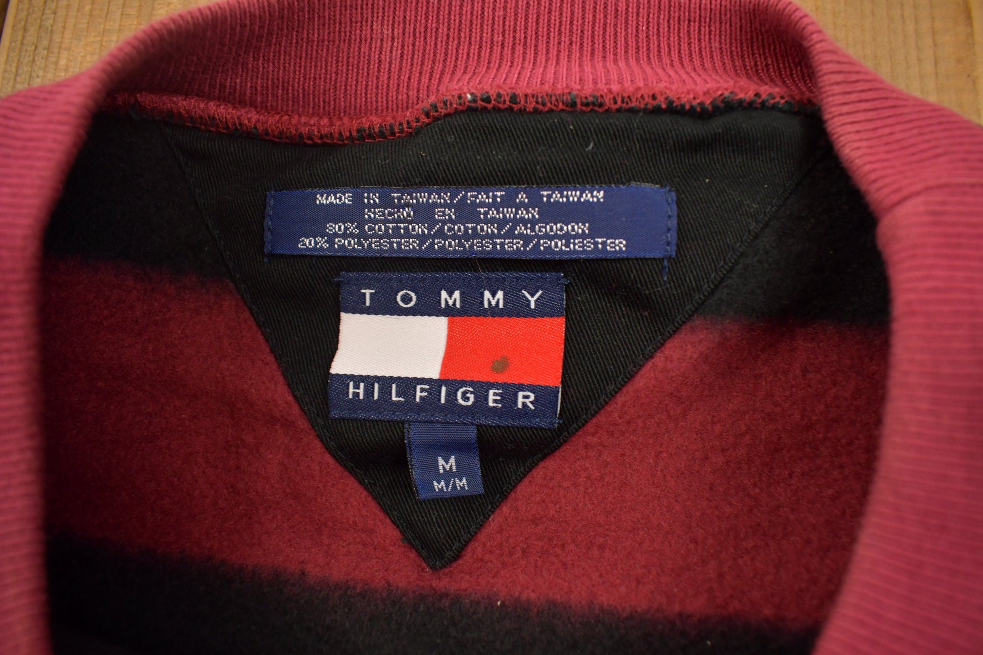 Vintage 1990s Tommy Hilfiger Striped Crewneck Sweatshirt