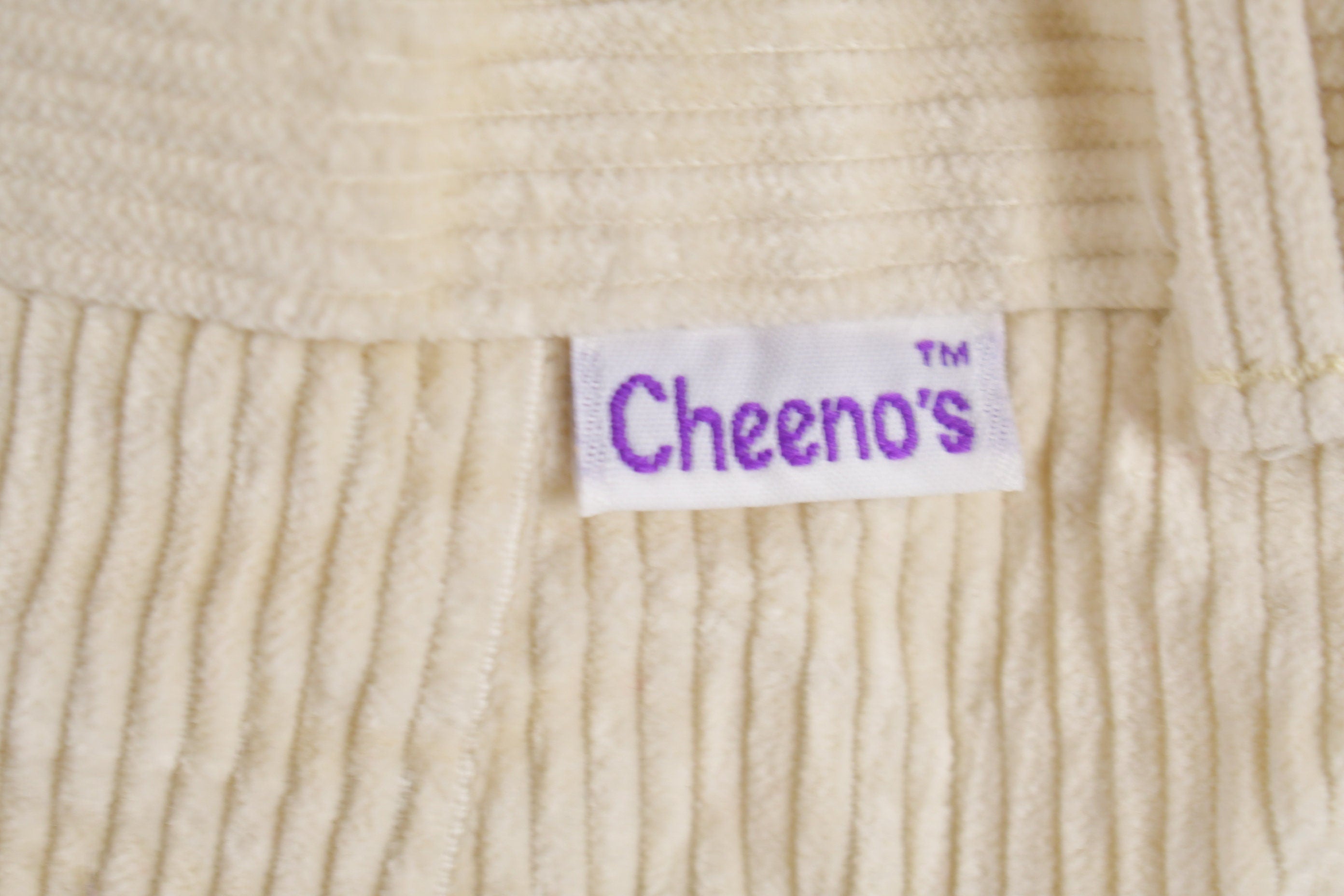 Vintage 1990s Cheenos White Corduroy Pants Size 28 x 25.5