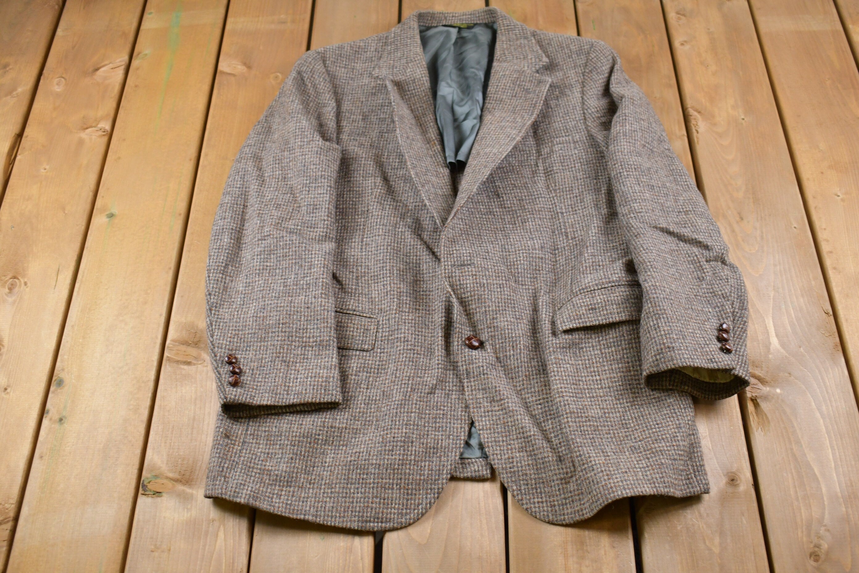 Vintage 1990s Tweed Blazer Jacket  Sport Jacket  Vintage Jacket  Outdoor  Winter  Vintage Sport Coat