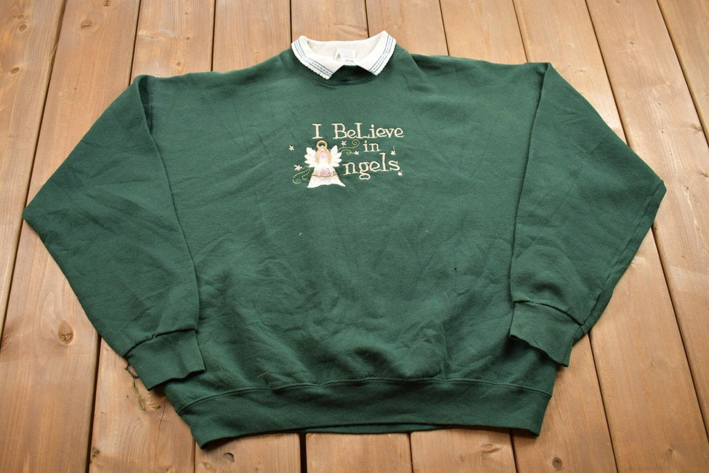 Vintage 1990s I Believe In Angels Crewneck Sweater