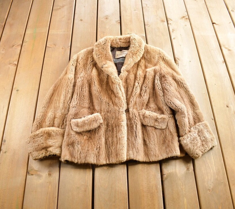 Vintage 1970s Giddings Mink Fur Coat Made In Canada