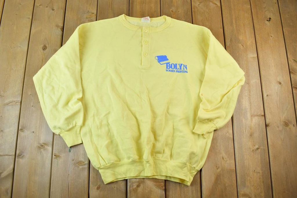 Vintage 1990s Bolyn Screen Printing Crewneck Sweatshirt