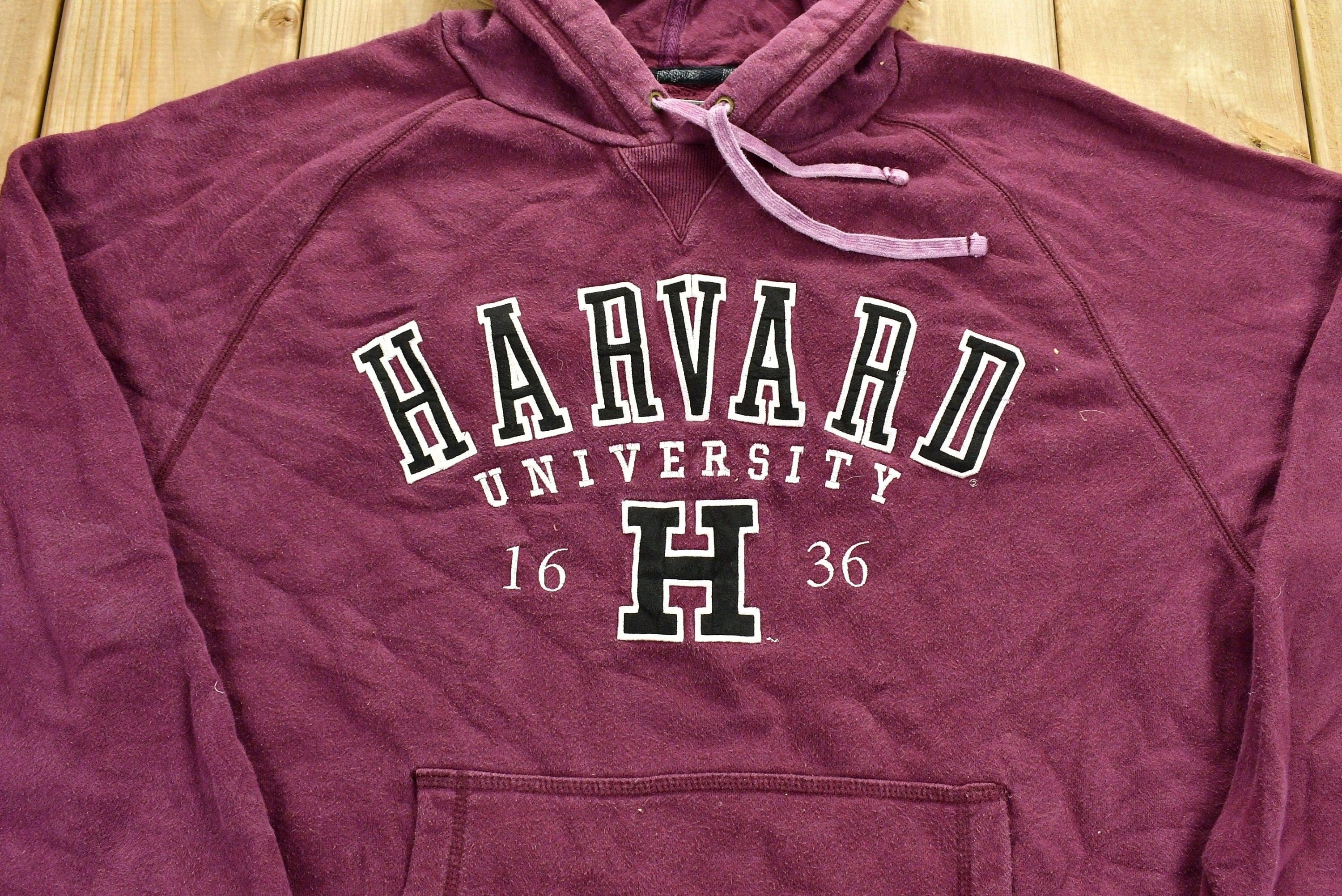 Vintage 1990's University of Harvard Collegiate Hoodie  Jansport  Embroidered  NCAA Sweatshirt  Sportswear  Athleisure  Americana