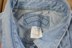 Vintage 1990s Blue Wilts Knitted Collard Cardigan Sweater /