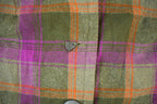 Vintage 1960s 1970s Wool Flannel Button Up Jacket Shirt Women's S-M