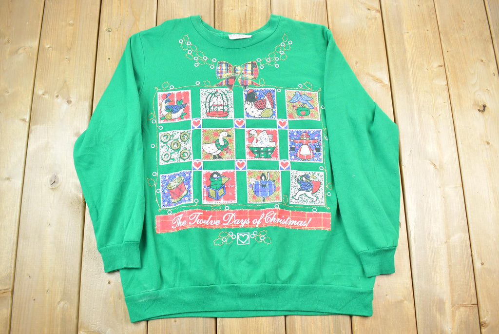 Vintage 1990s Jenna Lane 12 Days Of Christmas Cute Crewneck Sweater