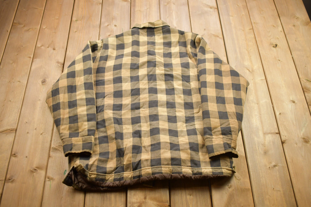 Vintage 1990s Arrow Insulated Plaid Flannel Button Up Shirt