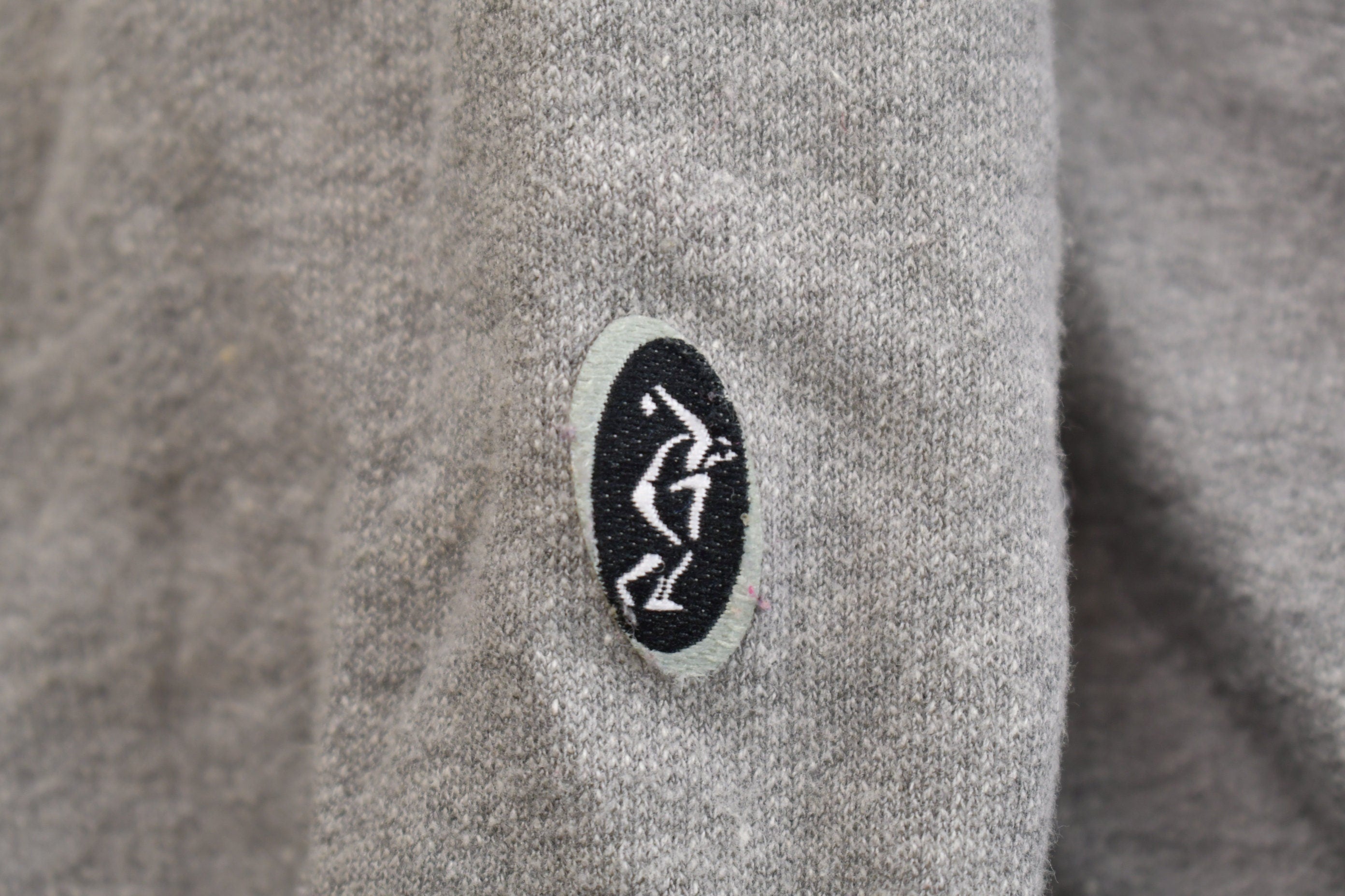 Vintage 1990s Grey Discuss Blank Zip-Up Hoodie