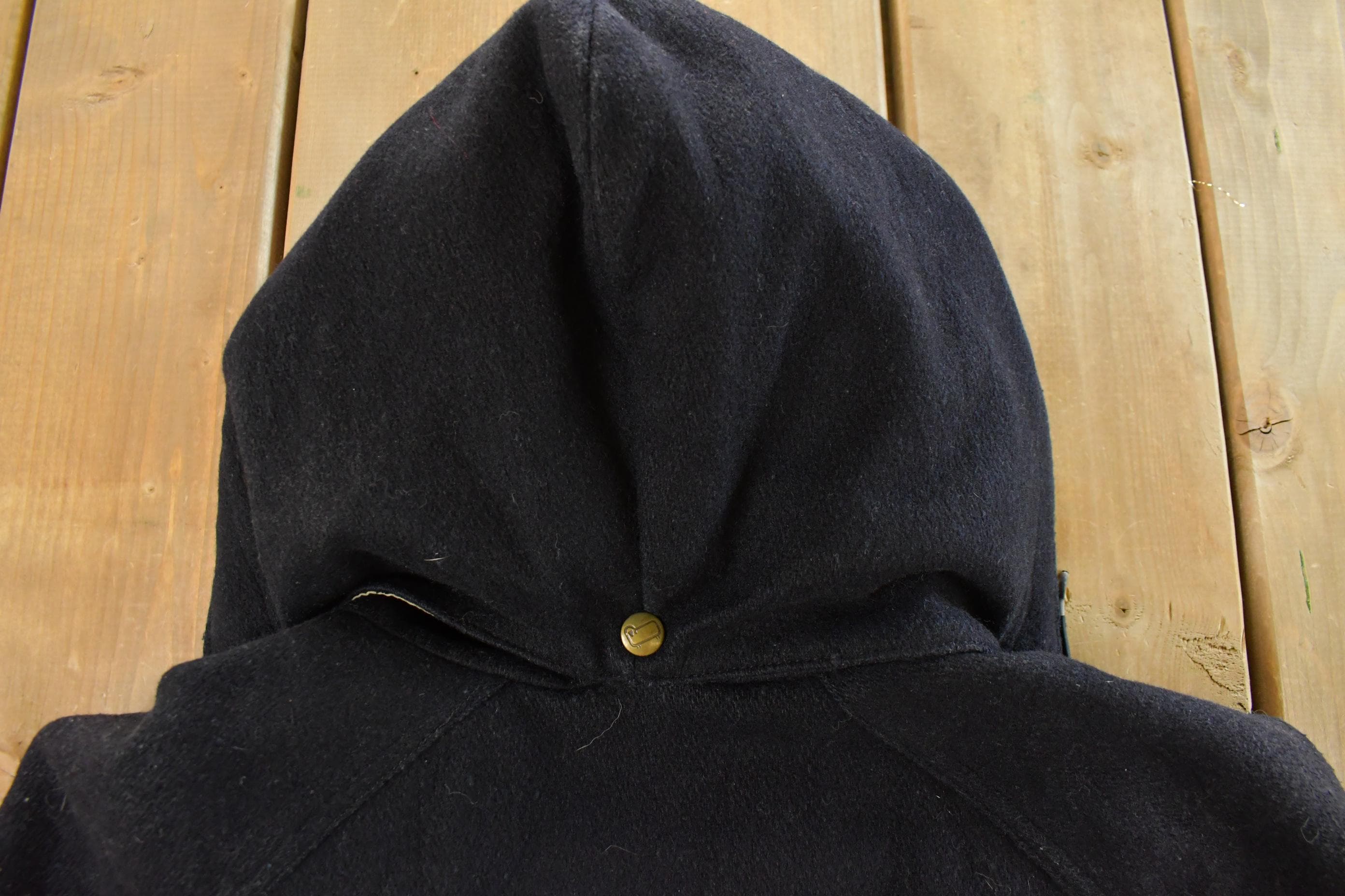 Vintage 1980s Woolrich Wool Hooded Jacket Men's Large