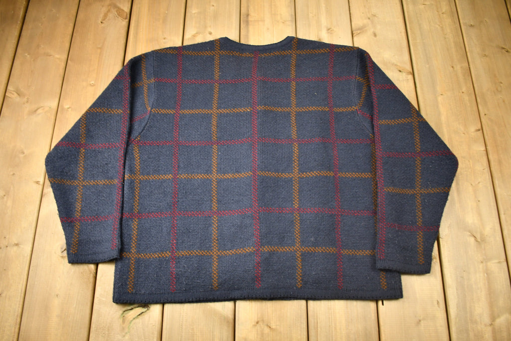 Vintage 1990s Crystal-Kobe Fall Leaves Cardigan Sweater
