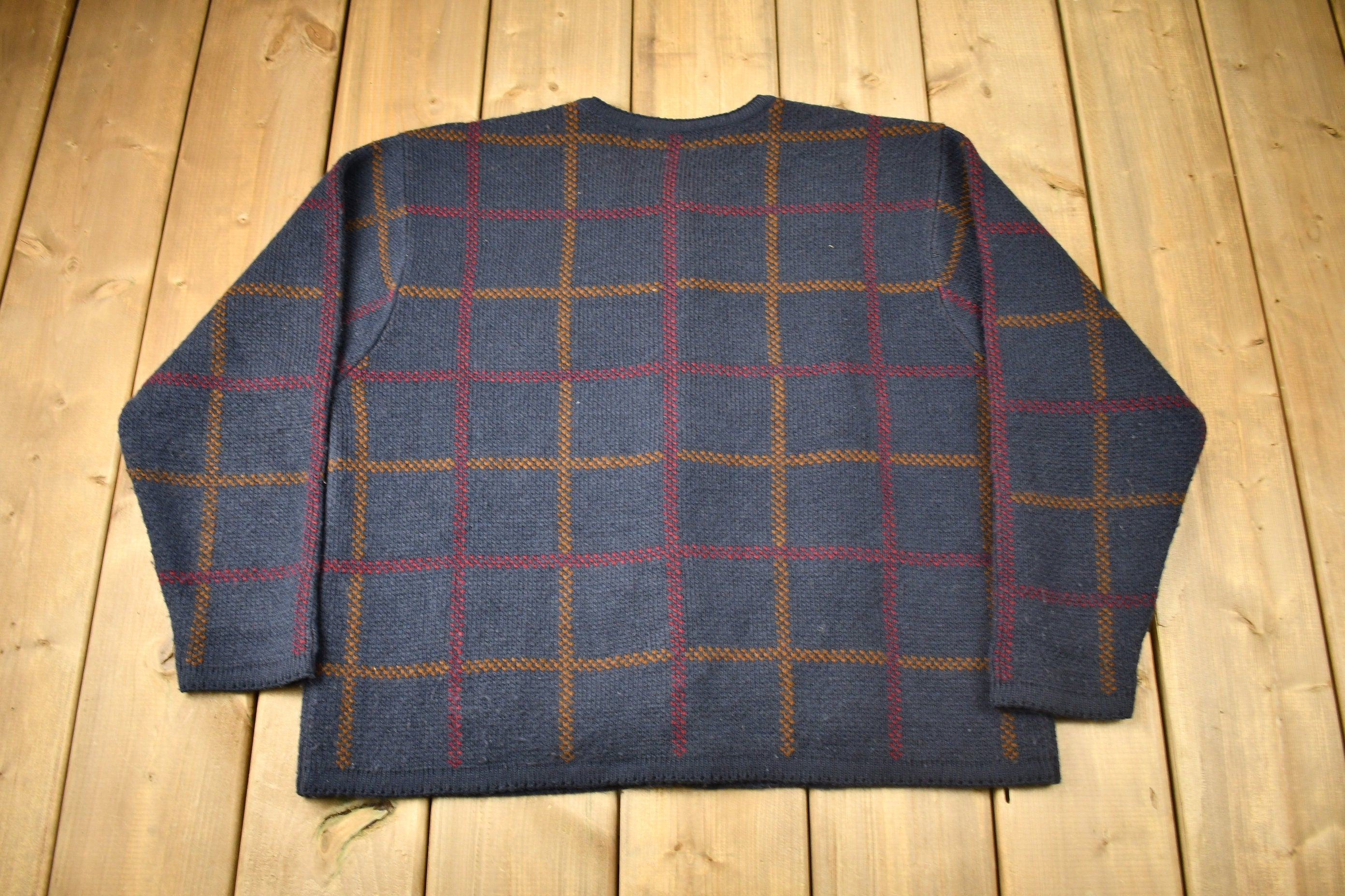 Vintage 1990s Crystal-Kobe Fall Leaves Cardigan Sweater