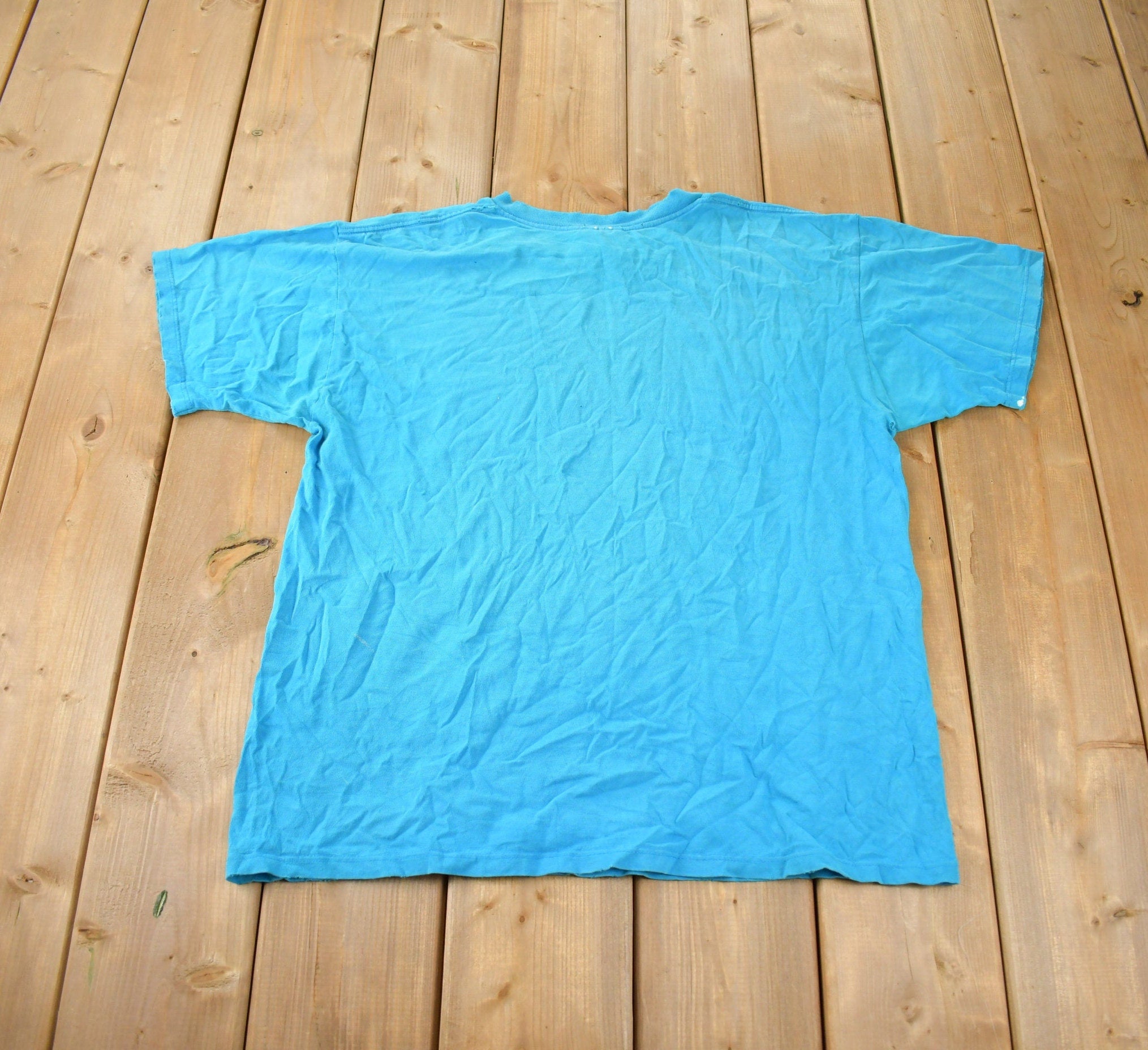 Vintage 1990s Swimming Dolphins Theme Single Stitch Graphic T-Shirt Made In USA
