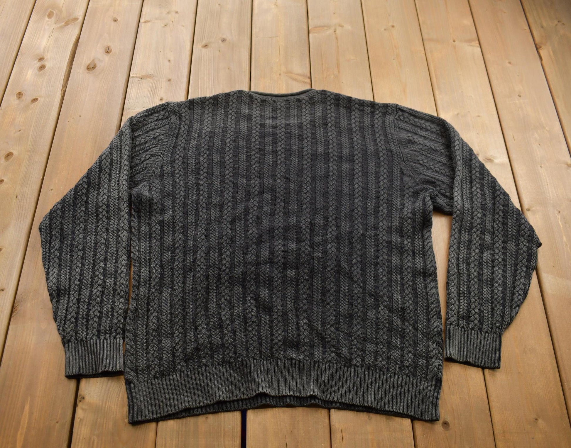 Vintage 1990s Cable Knit Crewneck Sweater