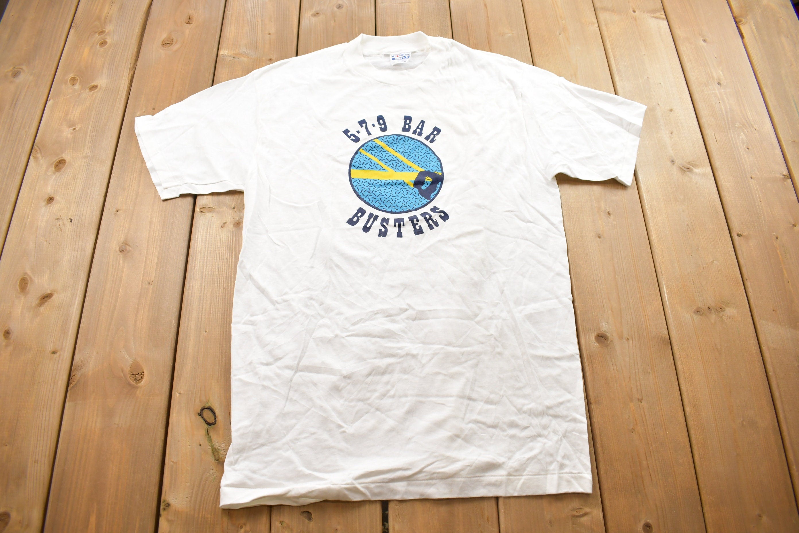 Vintage 1980s 579 Bar Busters Hanes Graphic T-Shirt
