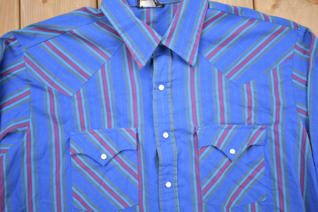 Vintage 1990s Striped Holt Western Button Up Shirt