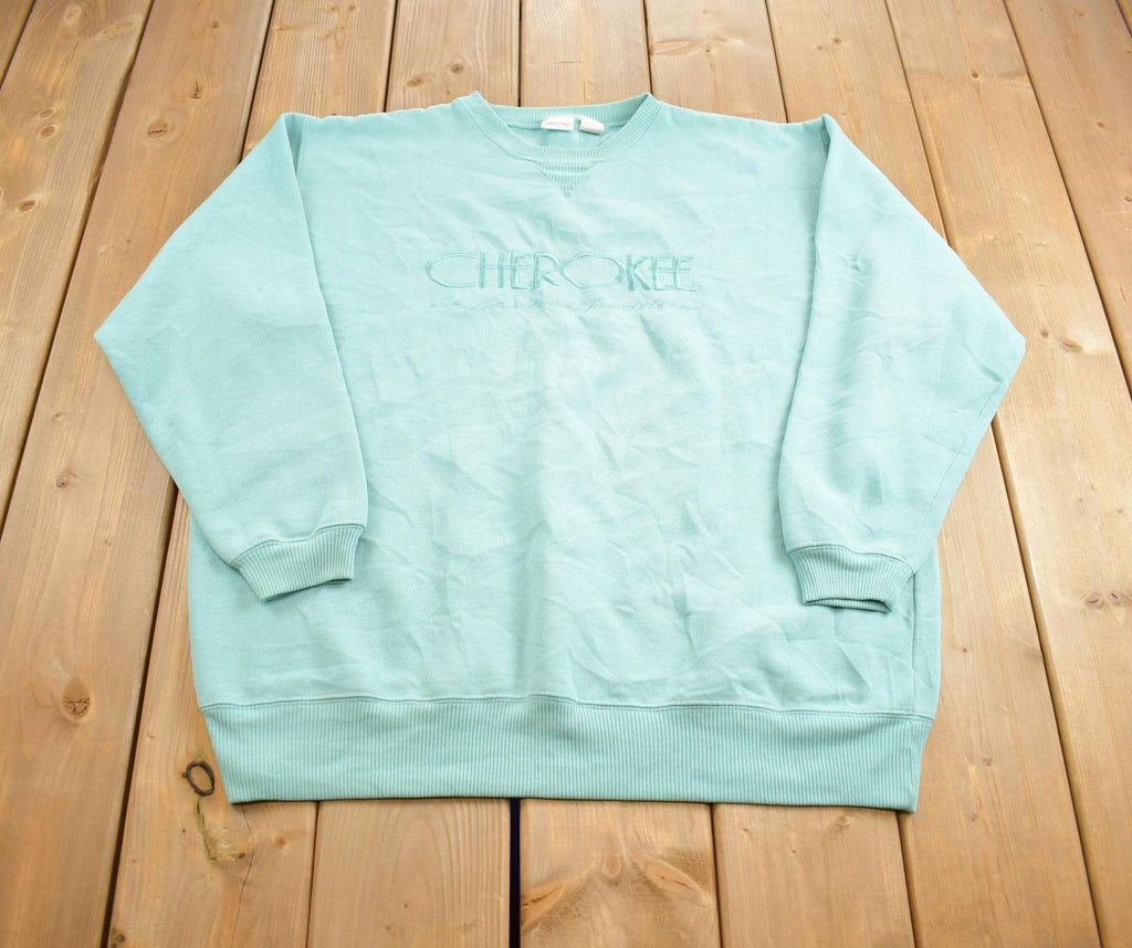 Vintage 1990s Cherokee American Tradition Embroidered Crewneck Sweatshirt Made In USA